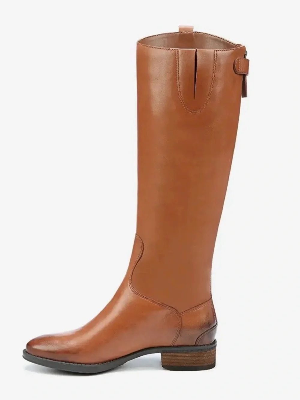 Sam Edelman Over-the-Knee Leather Riding Boots - Cognac